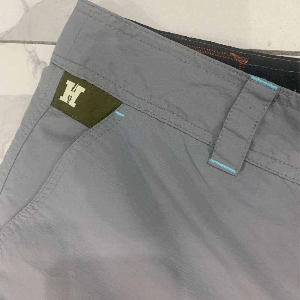 Howler Brothers Shorts Mens 36 Horizon Hybrid Blue Gray Nylon Ripstop Quick Dry - Picture 7 of 12